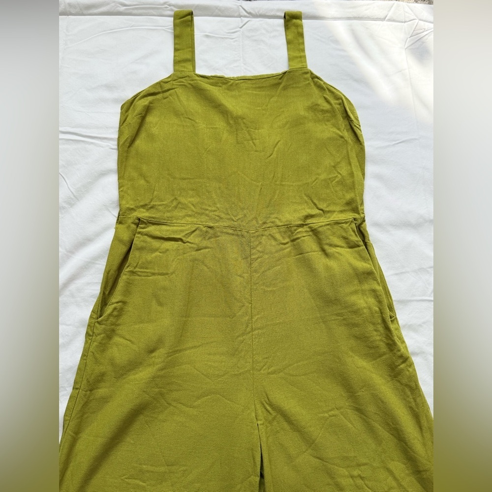 Monteau Los Angeles Women’s XL Jumpsuit Lime Green Trendy Casual Fashion Top - Picture 8 of 14